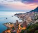 Stunning sunset under a wonderful sky in Montecarlo, Principate of Monaco.